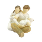 Maxbell Family Figurines Art Crafts Decorative Keepsake for Bedroom Home Living Room A Family of Three