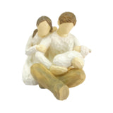 Maxbell Family Figurines Art Crafts Decorative Keepsake for Bedroom Home Living Room A Family of Three