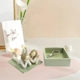 Maxbell Jewelry Box Multifunctional Women Resin Ornament for Bracelet Necklace Rings