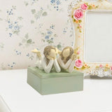 Maxbell Jewelry Box Multifunctional Women Resin Ornament for Bracelet Necklace Rings