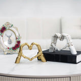 Maxbell Hearts Hand Sculpture Decoration Gifts Halloween Ornament Desk Office Window Gold