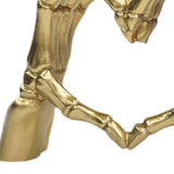 Maxbell Hearts Hand Sculpture Decoration Gifts Halloween Ornament Desk Office Window Gold