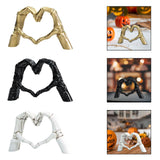 Maxbell Hearts Hand Sculpture Decoration Gifts Halloween Ornament Desk Office Window Gold
