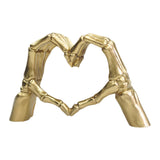 Maxbell Hearts Hand Sculpture Decoration Gifts Halloween Ornament Desk Office Window Gold