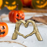 Maxbell Hearts Hand Sculpture Decoration Gifts Halloween Ornament Desk Office Window Gold