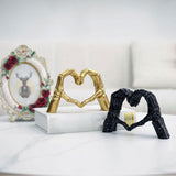 Maxbell Hearts Hand Sculpture Decoration Gifts Halloween Ornament Desk Office Window Black