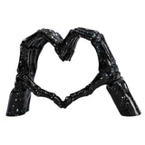 Maxbell Hearts Hand Sculpture Decoration Gifts Halloween Ornament Desk Office Window Black