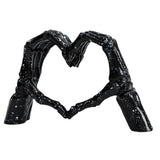 Maxbell Hearts Hand Sculpture Decoration Gifts Halloween Ornament Desk Office Window Black