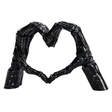 Maxbell Hearts Hand Sculpture Decoration Gifts Halloween Ornament Desk Office Window Black