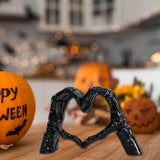 Maxbell Hearts Hand Sculpture Decoration Gifts Halloween Ornament Desk Office Window Black