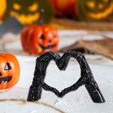 Maxbell Hearts Hand Sculpture Decoration Gifts Halloween Ornament Desk Office Window Black