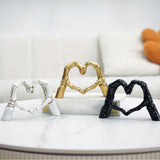 Maxbell Hearts Hand Sculpture Decoration Gifts Halloween Ornament Desk Office Window Black