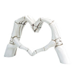 Maxbell Hearts Hand Sculpture Decoration Gifts Halloween Ornament Desk Office Window White