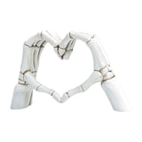 Maxbell Hearts Hand Sculpture Decoration Gifts Halloween Ornament Desk Office Window White