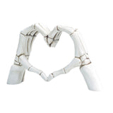 Maxbell Hearts Hand Sculpture Decoration Gifts Halloween Ornament Desk Office Window White