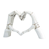 Maxbell Hearts Hand Sculpture Decoration Gifts Halloween Ornament Desk Office Window White