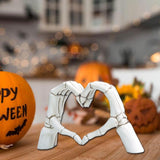 Maxbell Hearts Hand Sculpture Decoration Gifts Halloween Ornament Desk Office Window White