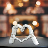 Maxbell Hearts Hand Sculpture Decoration Gifts Halloween Ornament Desk Office Window White