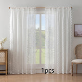 Maxbell Lace Curtain Home Decor Floral Curtain Panel for Living Room Bedroom Wedding 150cmx200cm