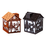 Maxbell House Shaped Humidifier Colorful Lights with Night Light for Hotel Farmhouse Light wood grain