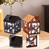 Maxbell House Shaped Humidifier Colorful Lights with Night Light for Hotel Farmhouse Light wood grain