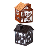 Maxbell House Shaped Humidifier Colorful Lights with Night Light for Hotel Farmhouse Light wood grain