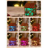 Maxbell House Shaped Humidifier Colorful Lights with Night Light for Hotel Farmhouse Light wood grain