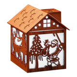 Maxbell House Shaped Humidifier Colorful Lights with Night Light for Hotel Farmhouse Light wood grain