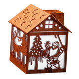 Maxbell House Shaped Humidifier Colorful Lights with Night Light for Hotel Farmhouse Light wood grain