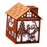 Maxbell House Shaped Humidifier Colorful Lights with Night Light for Hotel Farmhouse Light wood grain