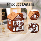 Maxbell House Shaped Humidifier Colorful Lights with Night Light for Hotel Farmhouse Light wood grain