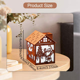 Maxbell House Shaped Humidifier Colorful Lights with Night Light for Hotel Farmhouse Light wood grain