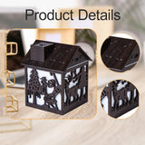 Maxbell House Shaped Humidifier Colorful Lights with Night Light for Hotel Farmhouse Dark wood grain