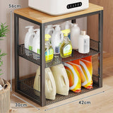 Maxbell Portable Washer Stand Rice Cooker Air Fryer Rack for Office Balcony Bathroom black