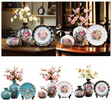 Maxbell 3Pcs Ceramic Vases Home Decor Plant Containers for Dining Room Shelf Balcony Blue