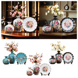 Maxbell 3Pcs Ceramic Vases Home Decor Plant Containers for Dining Room Shelf Balcony Blue