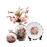 Maxbell 3Pcs Ceramic Vases Home Decor Plant Containers for Dining Room Shelf Balcony White