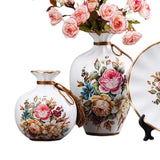 Maxbell 3Pcs Ceramic Vases Home Decor Plant Containers for Dining Room Shelf Balcony White