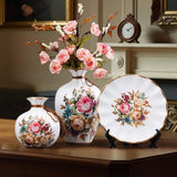 Maxbell 3Pcs Ceramic Vases Home Decor Plant Containers for Dining Room Shelf Balcony White