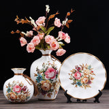Maxbell 3Pcs Ceramic Vases Home Decor Plant Containers for Dining Room Shelf Balcony White