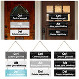 Maxbell Hanging Wall Sign Ornaments Wooden Wall Decor for Living Room Backyard Porch Black
