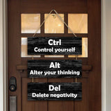 Maxbell Hanging Wall Sign Ornaments Wooden Wall Decor for Living Room Backyard Porch Black