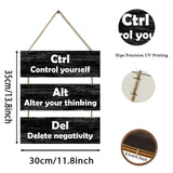Maxbell Hanging Wall Sign Ornaments Wooden Wall Decor for Living Room Backyard Porch Black