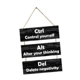 Maxbell Hanging Wall Sign Ornaments Wooden Wall Decor for Living Room Backyard Porch Black