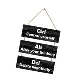 Maxbell Hanging Wall Sign Ornaments Wooden Wall Decor for Living Room Backyard Porch Black