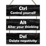 Maxbell Hanging Wall Sign Ornaments Wooden Wall Decor for Living Room Backyard Porch Black