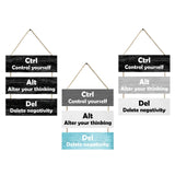 Maxbell Hanging Wall Sign Ornaments Wooden Wall Decor for Living Room Backyard Porch Black