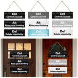 Maxbell Hanging Wall Sign Ornaments Wooden Wall Decor for Living Room Backyard Porch Black