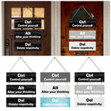 Maxbell Hanging Wall Sign Ornaments Wooden Wall Decor for Living Room Backyard Porch Black