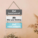 Maxbell Hanging Wall Sign Ornaments Wooden Wall Decor for Living Room Backyard Porch Gray Blue